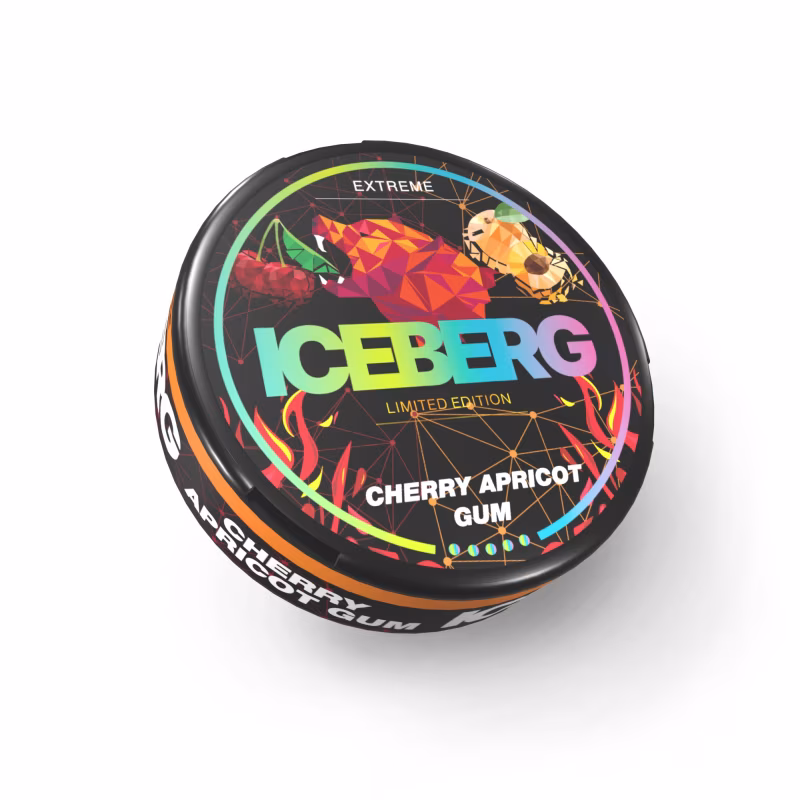 Cherry Apricot Gum Nicotine Pouches by Iceberg