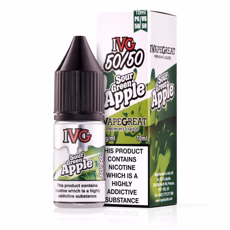 Sour Green Apple 50/50 E-Liquid by IVG