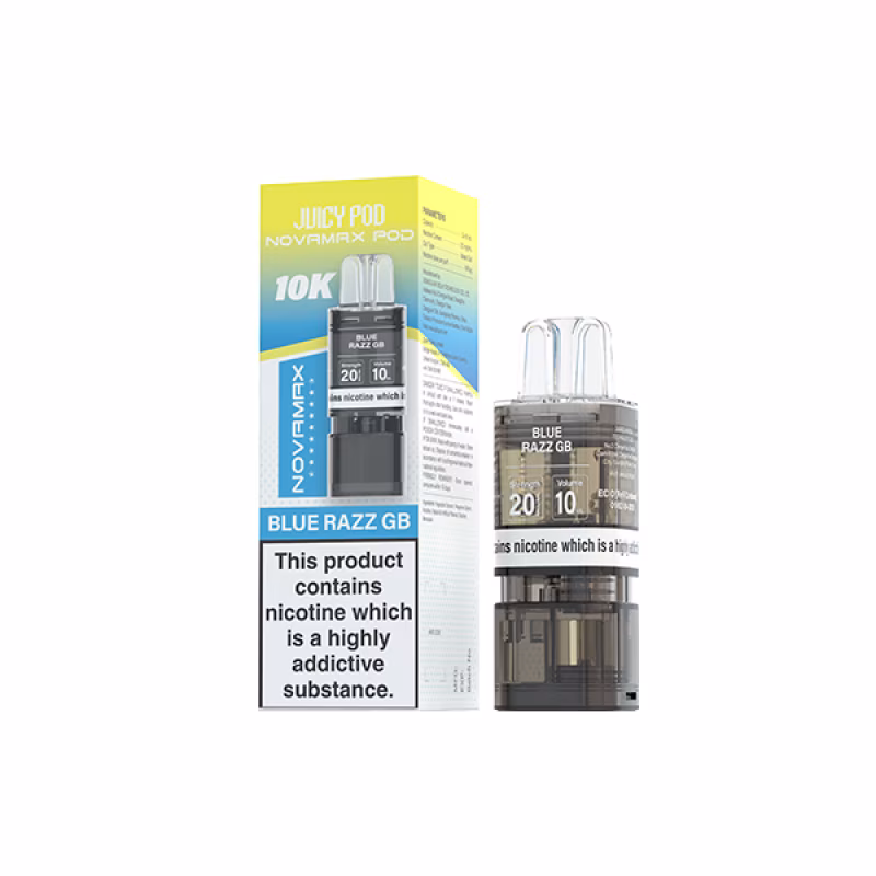 Blue Razz GB Prefilled Pod Refill Pack by Juicy Pod Novamax 10K