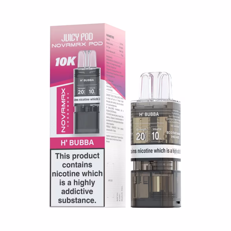 H Bubba Prefilled Pod Refill Pack by Juicy Pod Novamax 10K