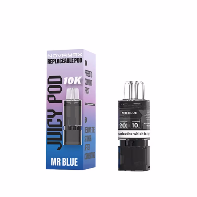 Mr Blue Prefilled Pod Refill Pack by Juicy Pod Novamax 10K