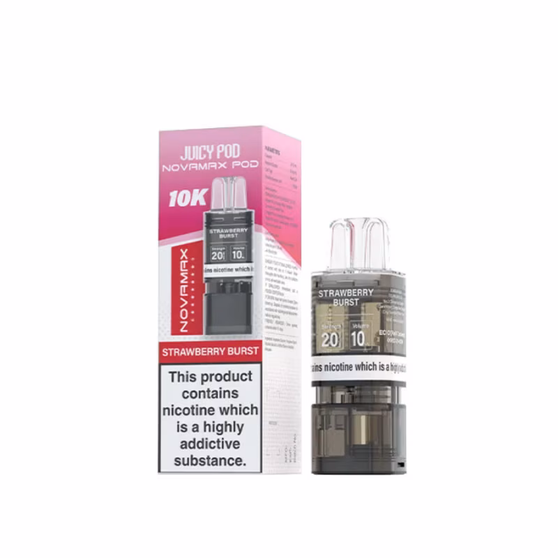 Strawberry Burst Prefilled Pod Refill Pack by Juicy Pod Novamax 10K