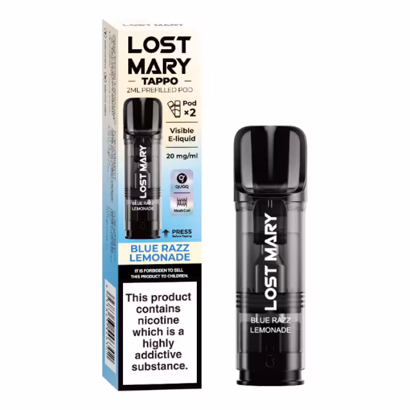 Blue Razz Lemonade Prefilled Pods by Lost Mary Tappo
