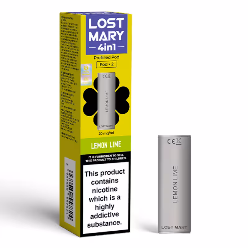 Lemon Lime Prefilled Pods by Lost Mary 4 in 1