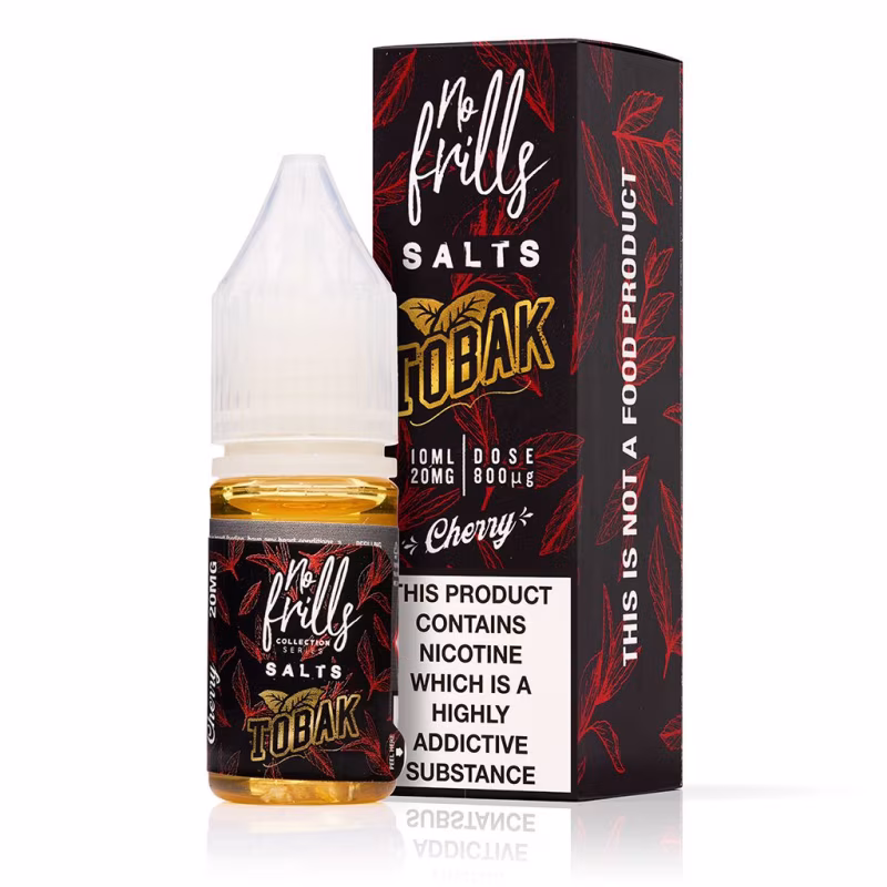 Cherry Tobacco Nic Salt E-Liquid by No Frills Tobak