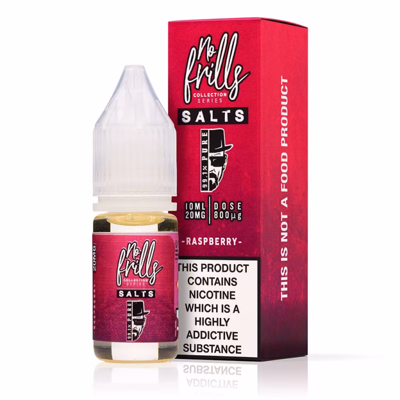 Raspberry Nic Salt E-Liquid by No Frills 99.1% Pure