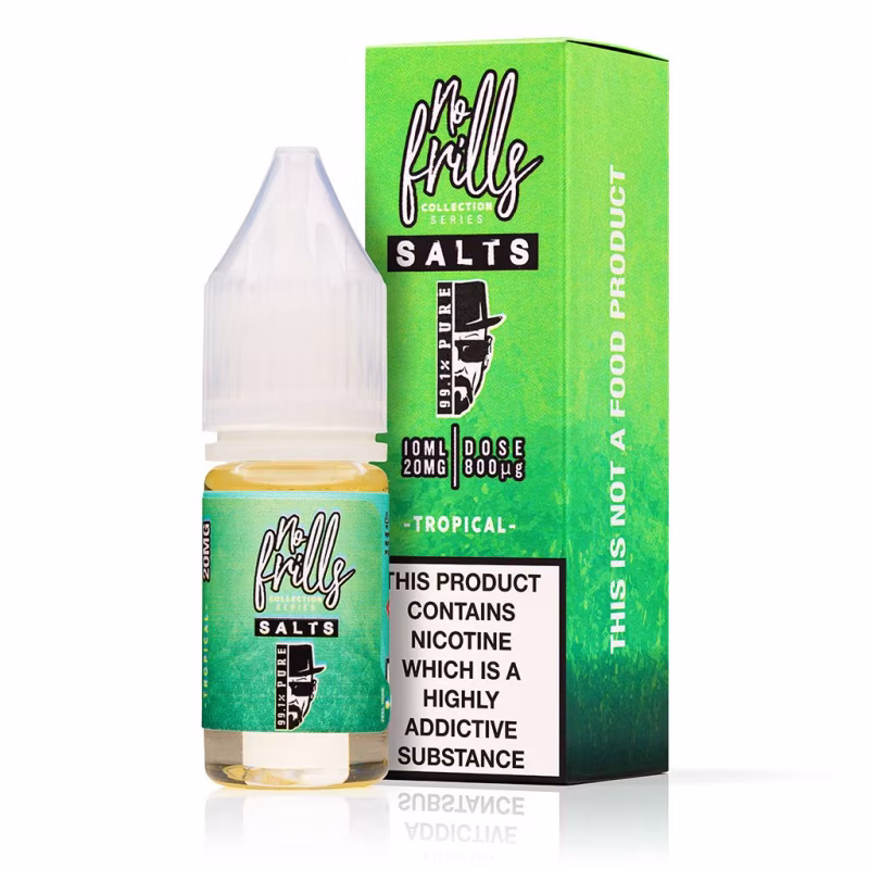 Tropical Nic Salt E-Liquid by No Frills 99.1% Pure