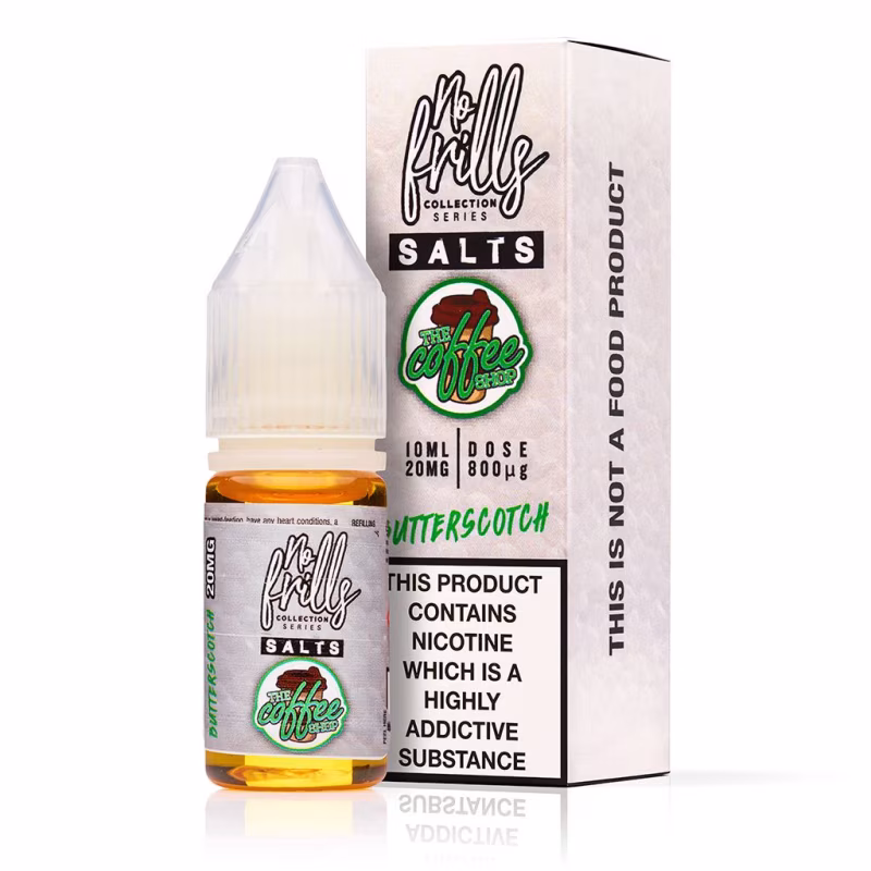 Butterscotch Nic Salt E-Liquid by No Frills The Coffee Shop