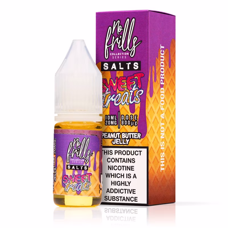 Peanut Butter & Jelly Nic Salt E-Liquid by No Frills Sweet Treats