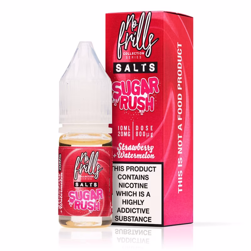Strawberry Watermelon Nic Salt E-Liquid by No Frills Sugar Rush