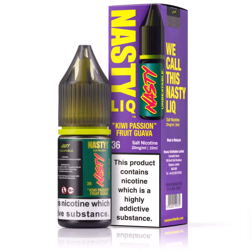 Kiwi Passionfruit Guava Nic Salt E-Liquid by Nasty Liq