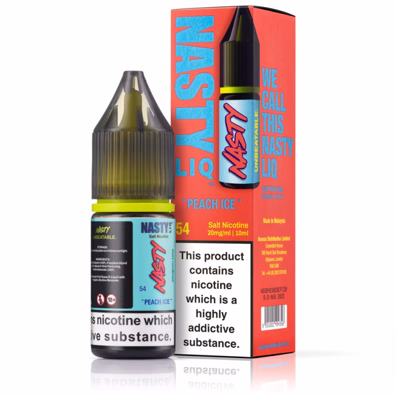 Peach Ice Nic Salt E-Liquid by Nasty Liq