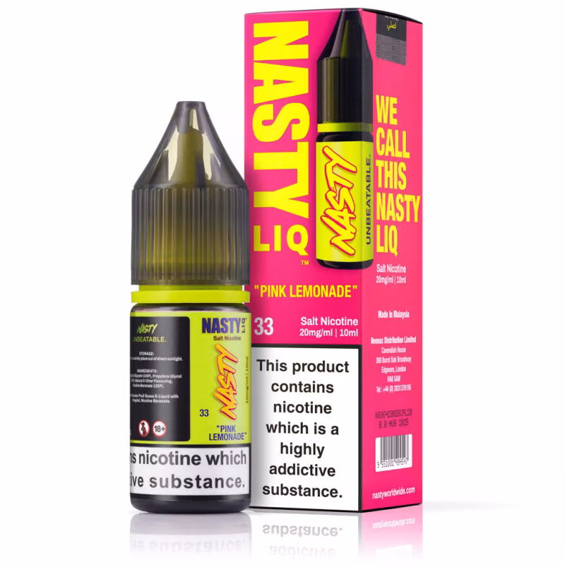 Pink Lemonade Nic Salt E-Liquid by Nasty Liq