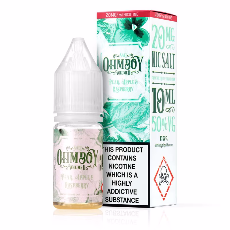 Pear, Apple and Raspberry Nic Salt E-Liquid by Ohm Boy Volume II