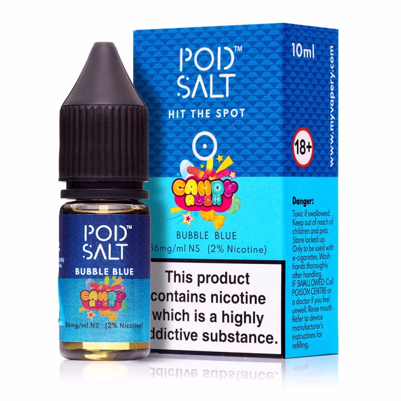 Bubble Blue Nic Salt E-Liquid by Pod Salt