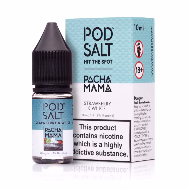 Strawberry Kiwi Ice Nic Salt E-Liquid by Pod Salt