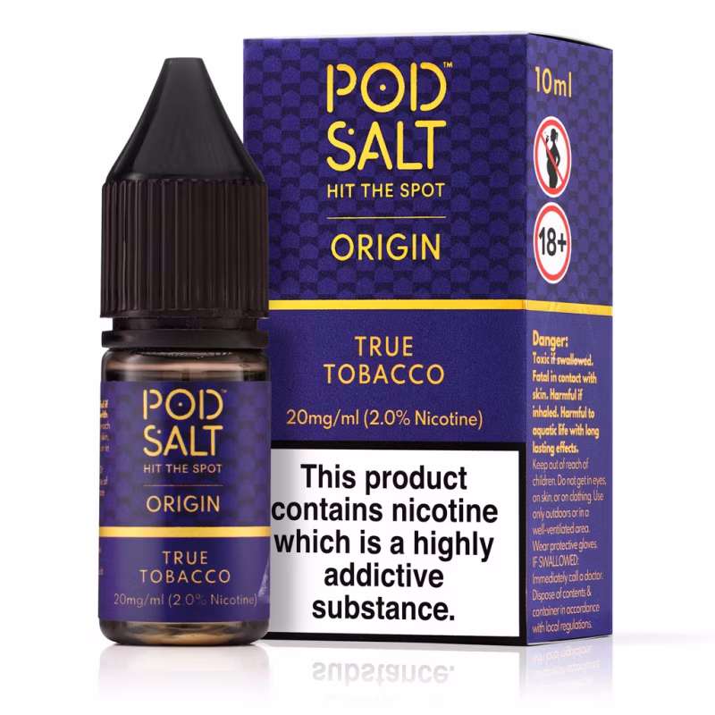 True Tobacco Nic Salt E-Liquid by Pod Salt Origin