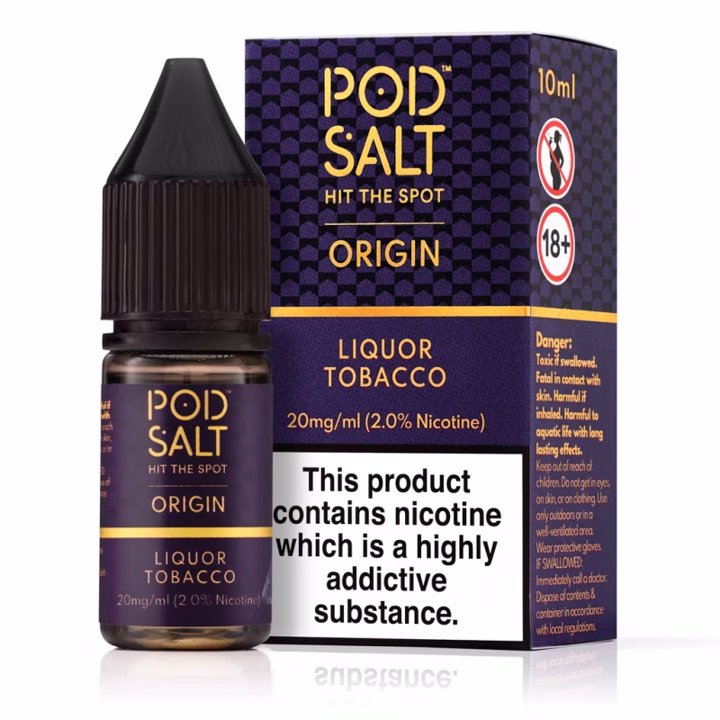 Liquor Tobacco Nic Salt E-Liquid by Pod Salt Origin