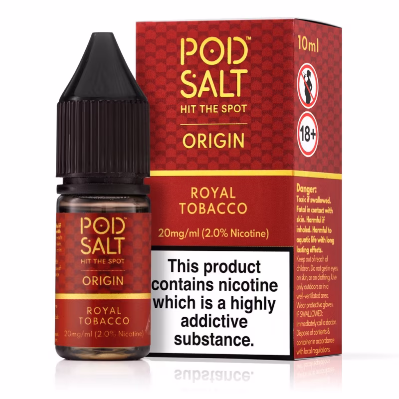 Royal Tobacco Nic Salt E-Liquid by Pod Salt Origin