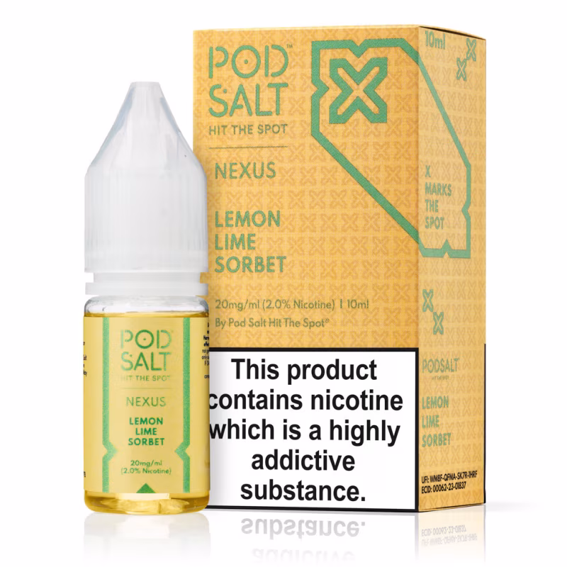 Lemon Lime Sorbet Nic Salt E-Liquid by Nexus Pod Salt