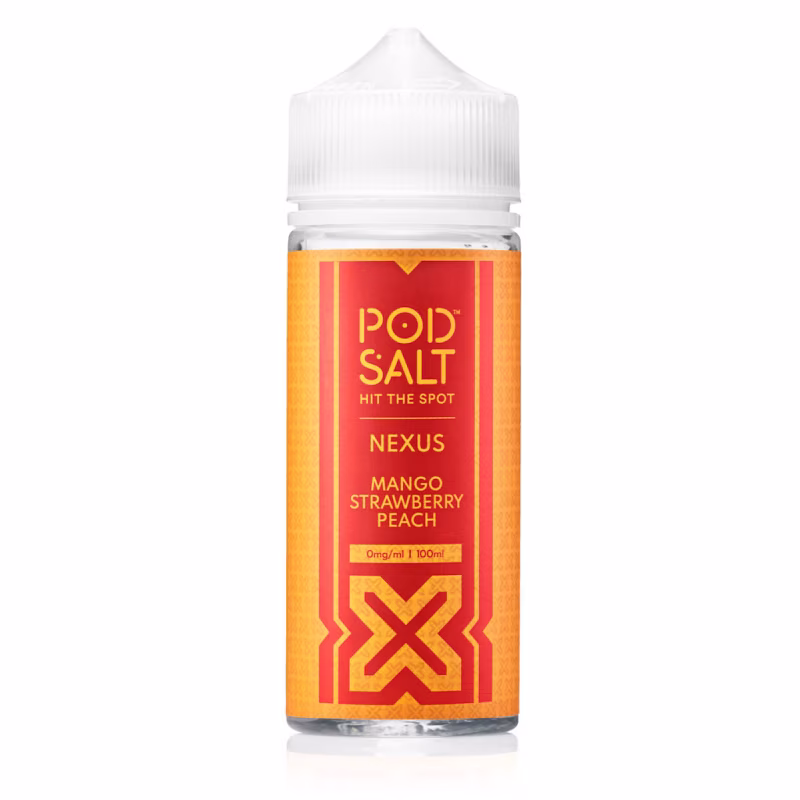 Mango Strawberry Peach Shortfill E-Liquid by Nexus Pod Salt 100ml