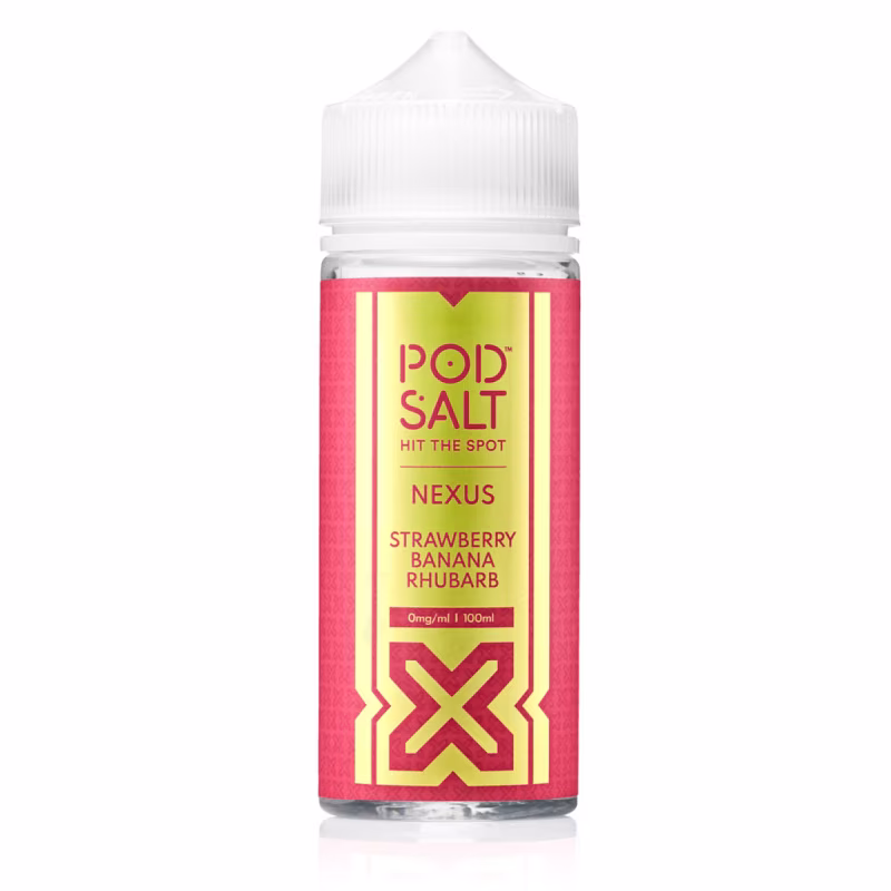 Strawberry Banana Rhubarb Shortfill E-Liquid by Nexus Pod Salt 100ml
