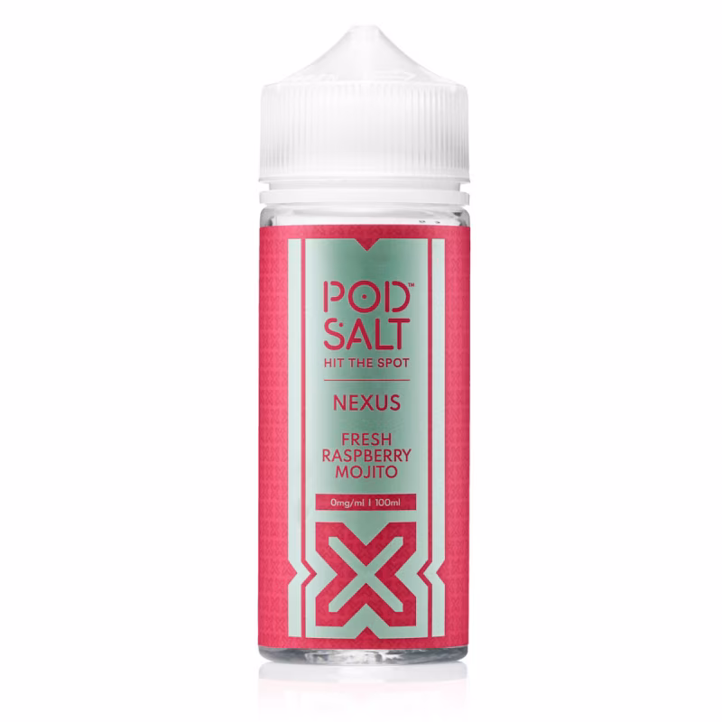 Fresh Raspberry Mojito Shortfill E-Liquid by Nexus Pod Salt 100ml