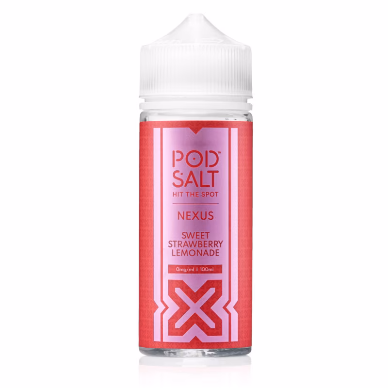 Sweet Strawberry Lemonade Shortfill E-Liquid by Nexus Pod Salt 100ml
