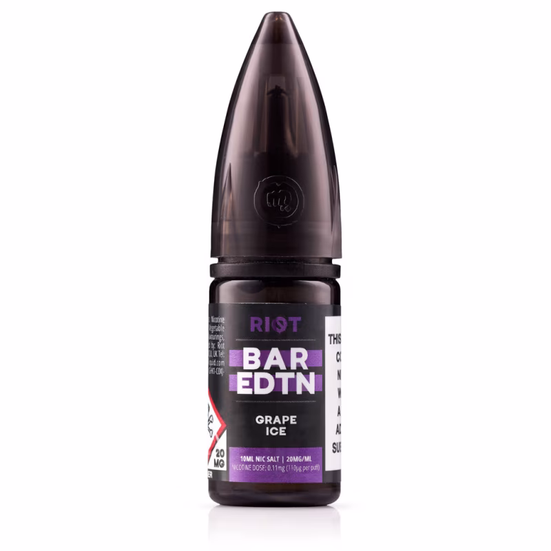 Grape Ice Nic Salt E-Liquid by Riot BAR EDTN