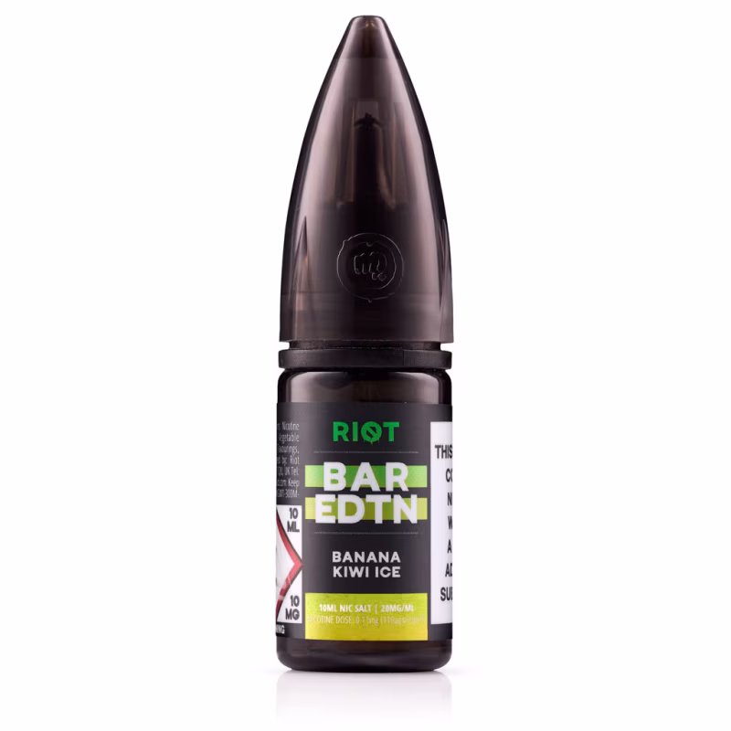 Banana Kiwi Ice Nic Salt E-Liquid by Riot BAR EDTN