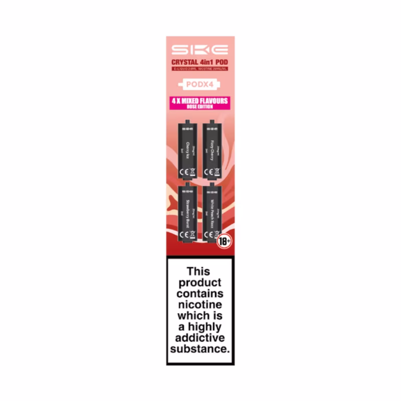 Rose Edition Prefilled Pods by SKE Crystal 4 in 1