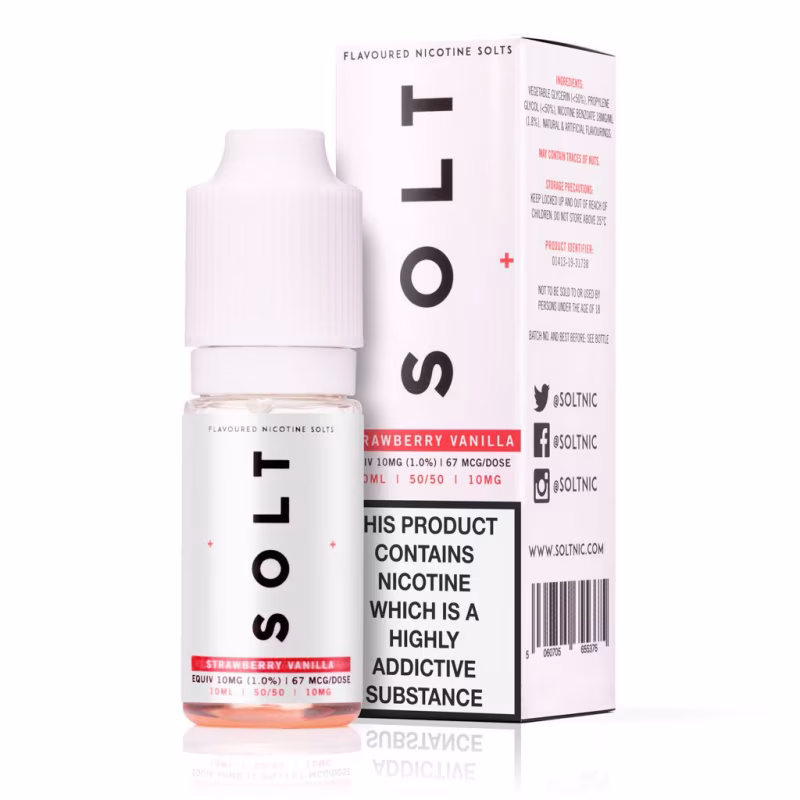 Strawberry Vanilla Nic Salt E-Liquid by SOLT