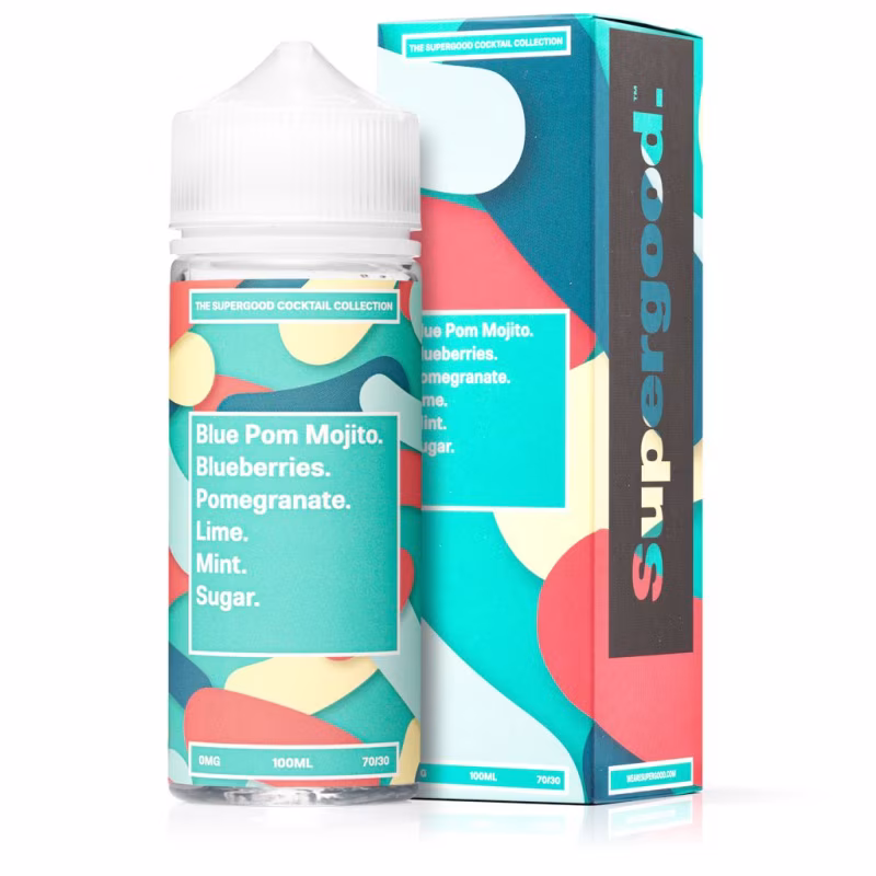 Blue Pom Mojito Shortfill E-liquid by Supergood 100ml