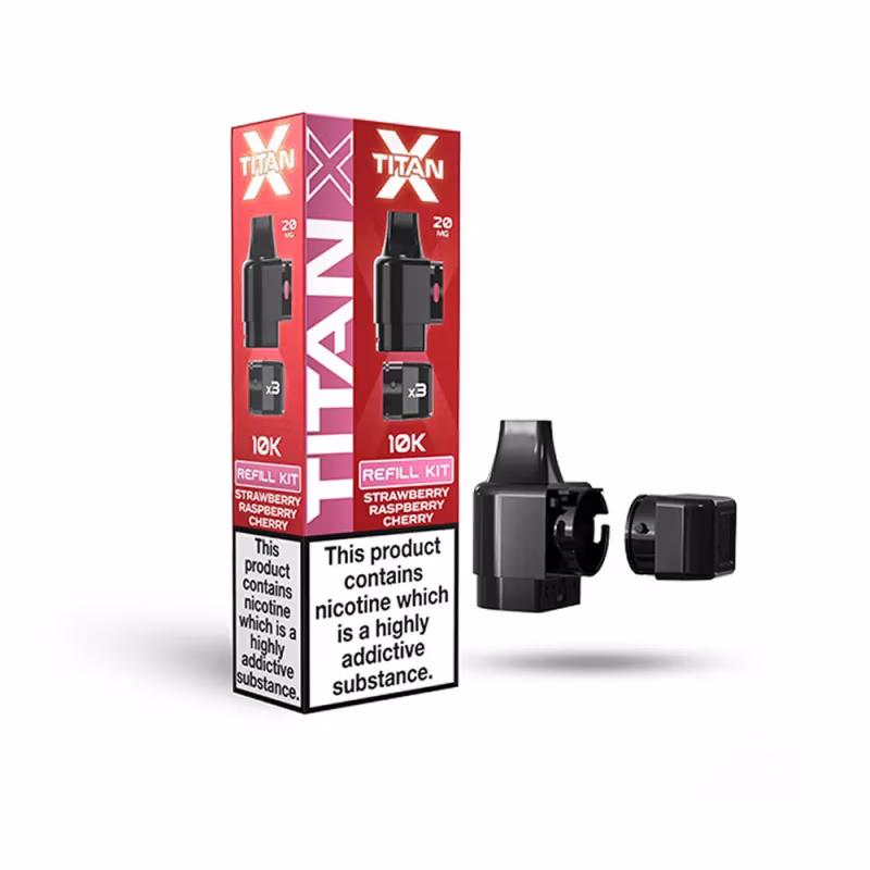 Strawberry Raspberry Cherry Prefilled Pod Refill Kit by Titan X
