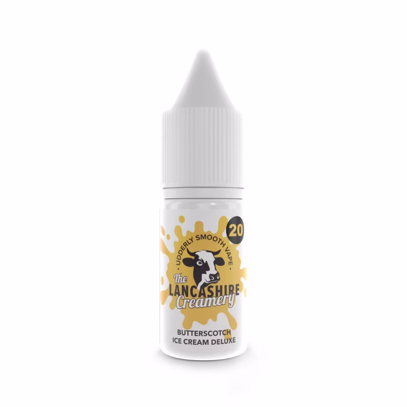 Butterscotch Ice Cream Deluxe Nic Salt E-Liquid by the Lancashire Creamery