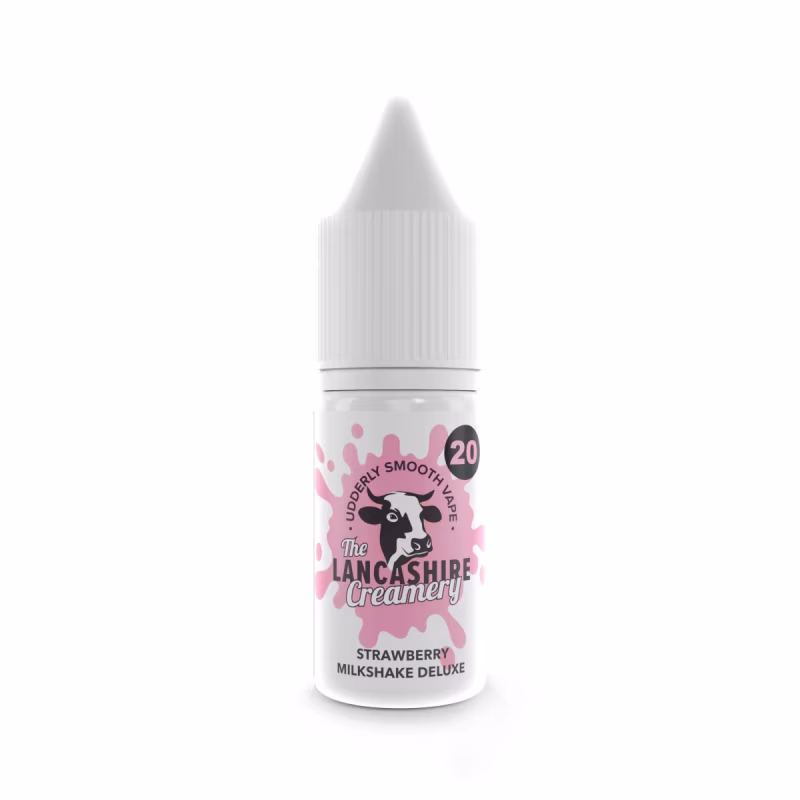 Strawberry Milkshake Deluxe Nic Salt E-Liquid by the Lancashire Creamery