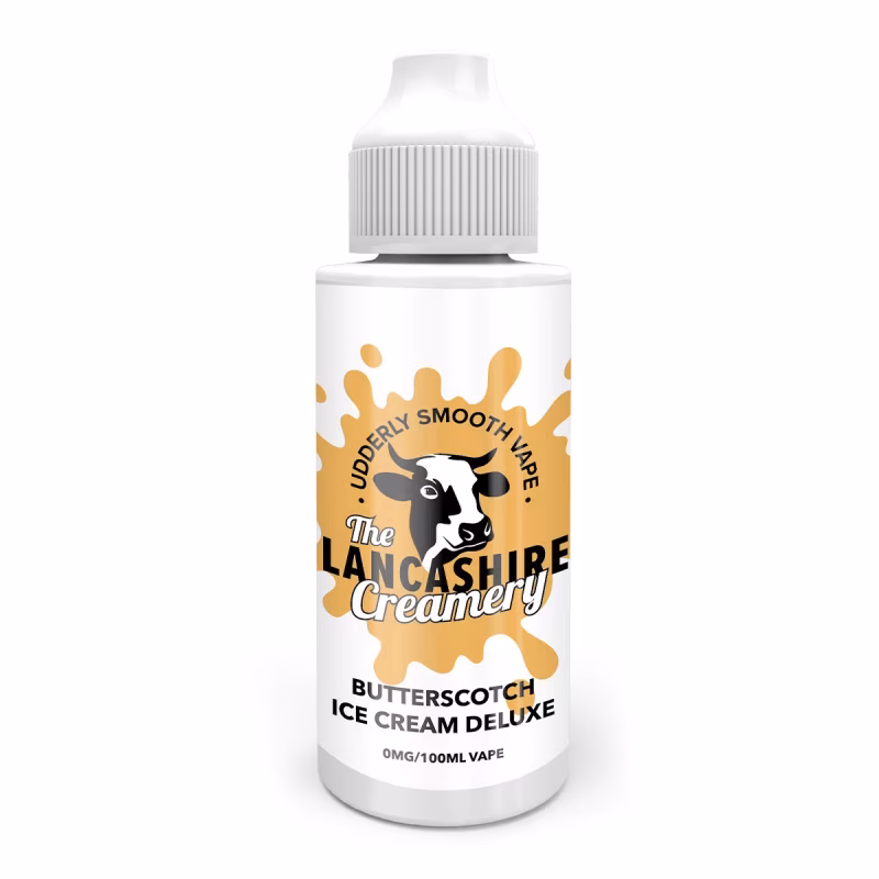 Butterscotch Ice Cream Deluxe Shortfill E-Liquid by the Lancashire Creamery 100ml