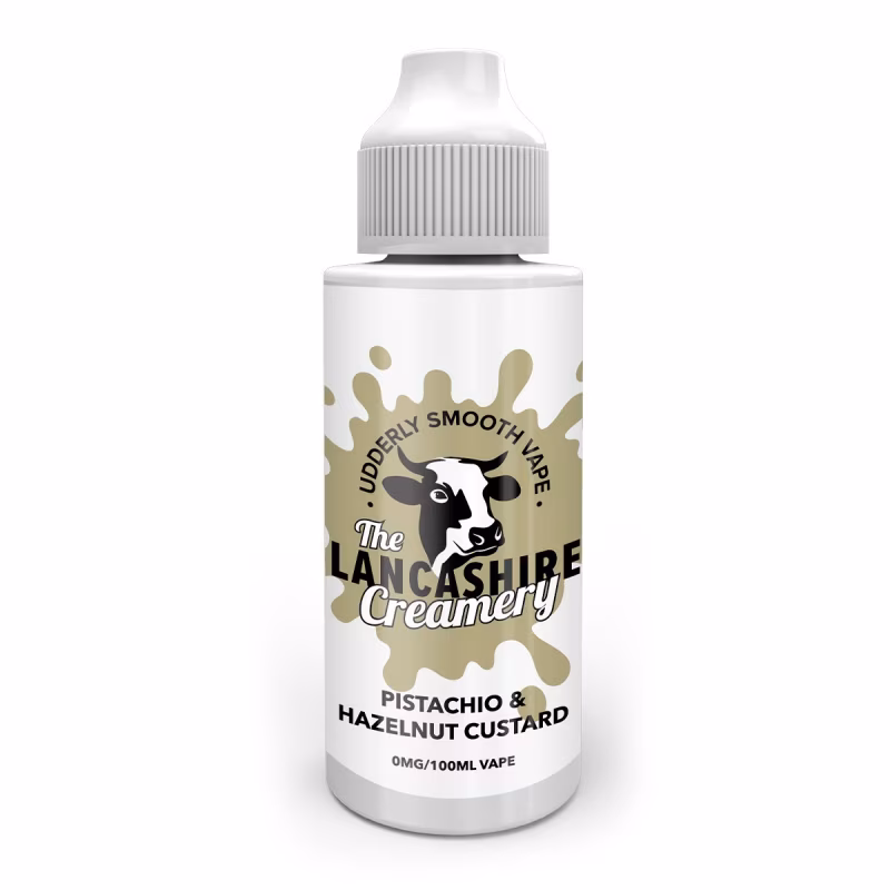 Pistachio & Hazelnut Custard Shortfill E-Liquid by the Lancashire Creamery 100ml
