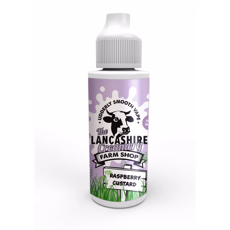 Raspberry Custard Shortfill E-Liquid by the Lancashire Creamery Farm Shop 100ml