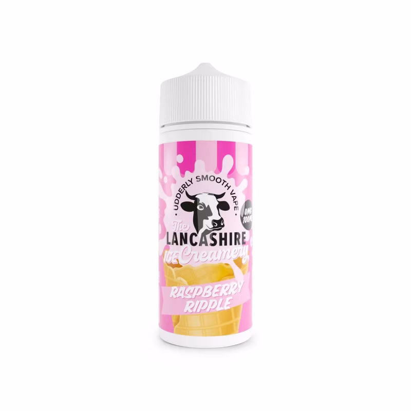 Raspberry Ripple Shortfill E-Liquid by the Lancashire Ice Creamery 100ml