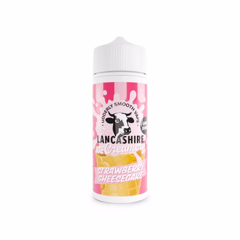 Strawberry Cheesecake Shortfill E-Liquid by the Lancashire Ice Creamery 100ml