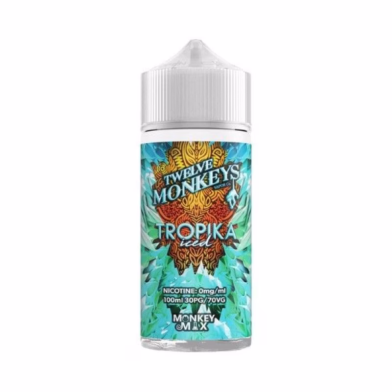 Tropika Iced Shortfill E-Liquid by Twelve Monkeys 100ml