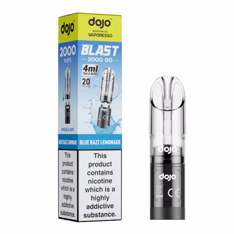 Blue Razz Lemonade Prefilled Pod by Vaporesso Dojo Blast 2000 Go
