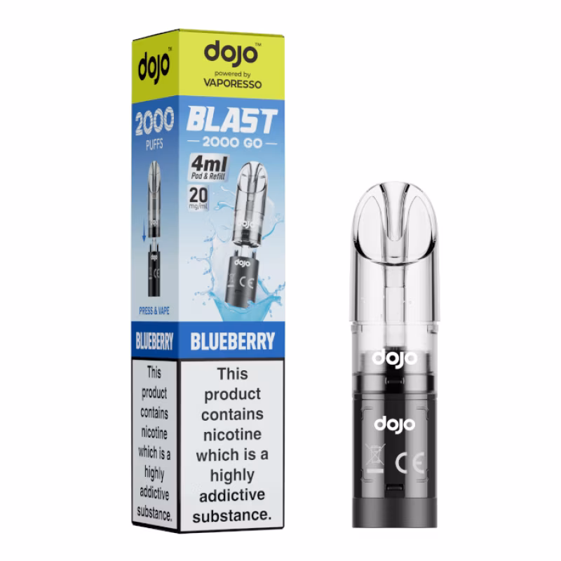 Blueberry Prefilled Pod by Vaporesso Dojo Blast 2000 Go