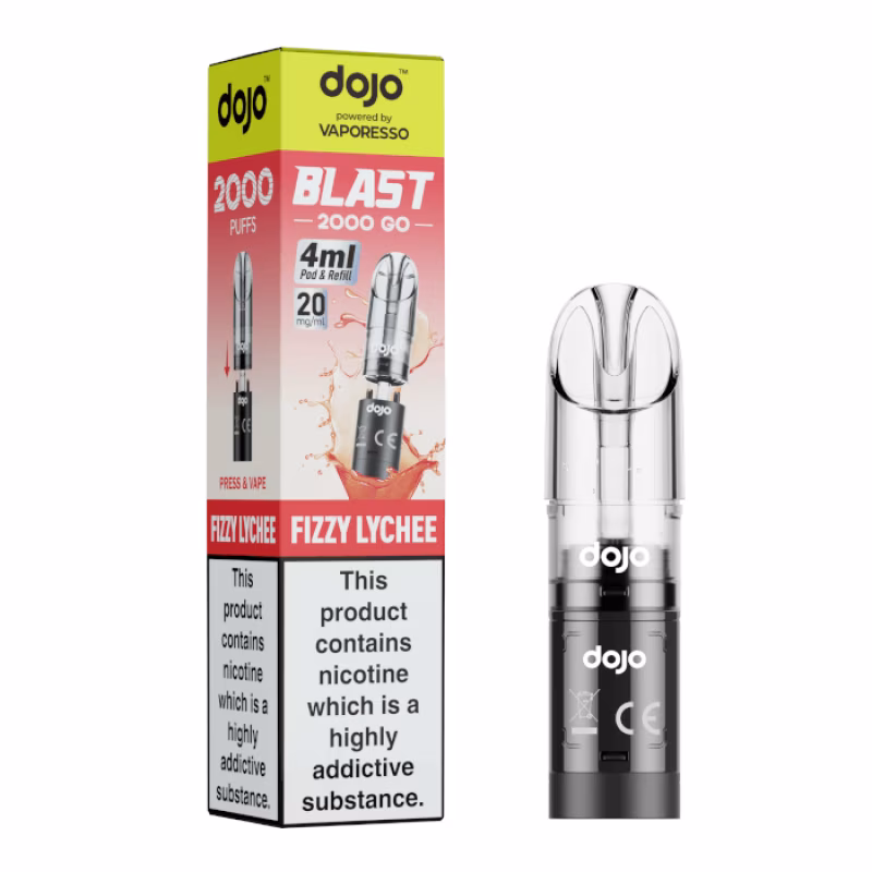 Fizzy Lychee Prefilled Pod by Vaporesso Dojo Blast 2000 Go
