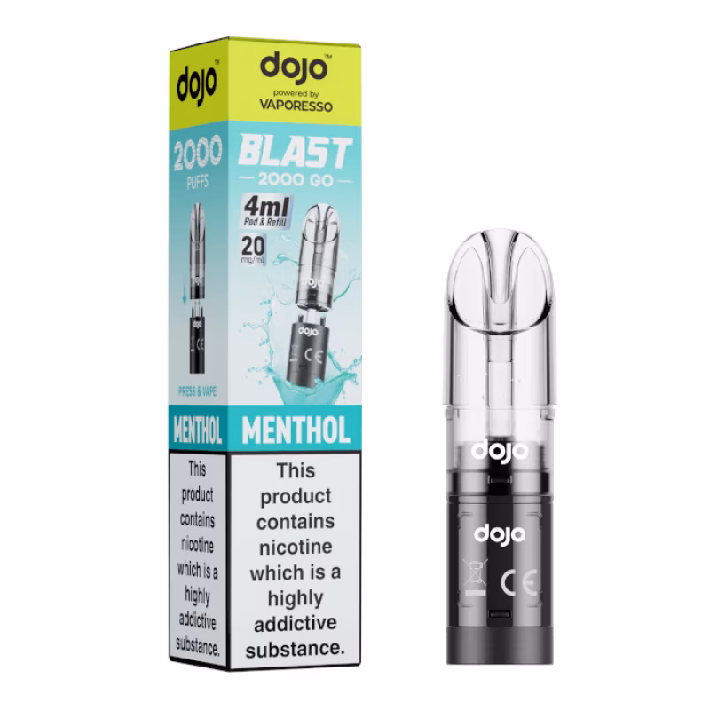Menthol Prefilled Pod by Vaporesso Dojo Blast 2000 Go