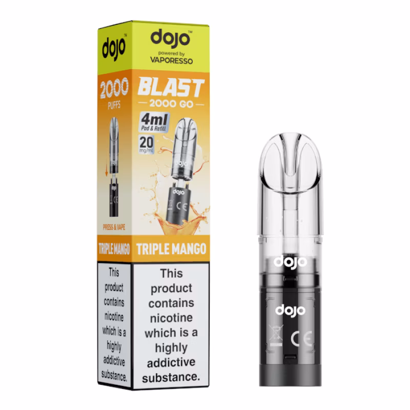 Triple Mango Prefilled Pod by Vaporesso Dojo Blast 2000 Go