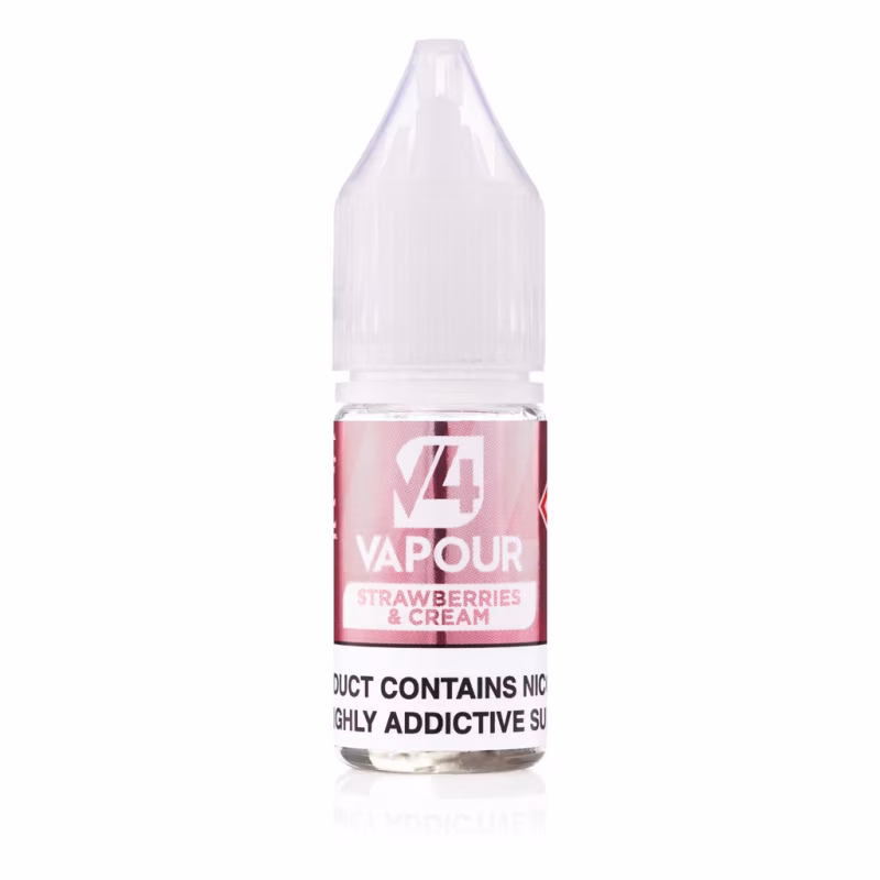 Strawberries & Cream 50/50 E-Liquid by V4 Vapour