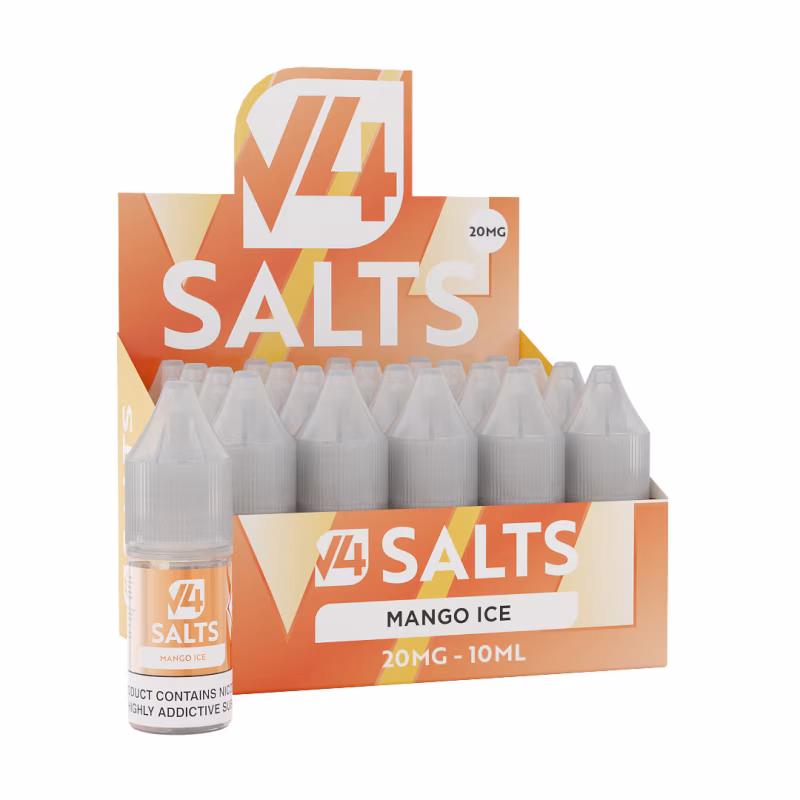 Mango Ice Nic Salt E-Liquid by V4 Vapour - 20 Pack