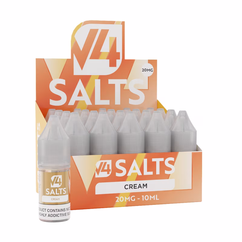Cream Nic Salt E-Liquid by V4 Vapour - 20 Pack